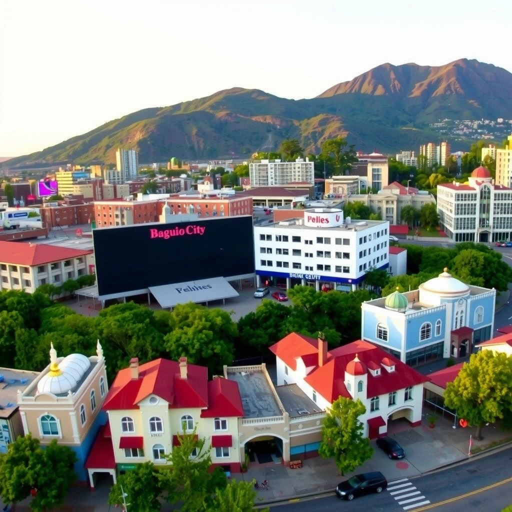 Baguio City skyline and business district